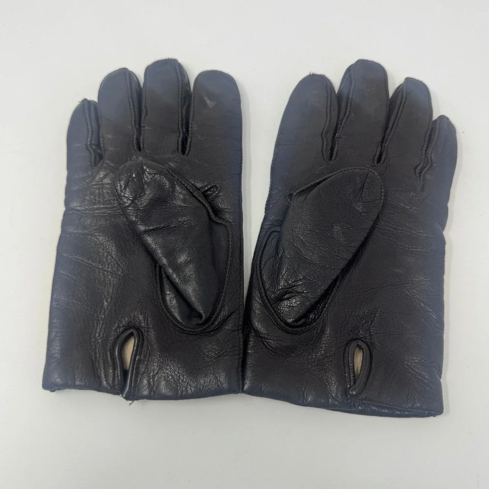 VTG Aris Isotoner Thinsulate Driving Gloves‎ Womens M Black Preowned Leather